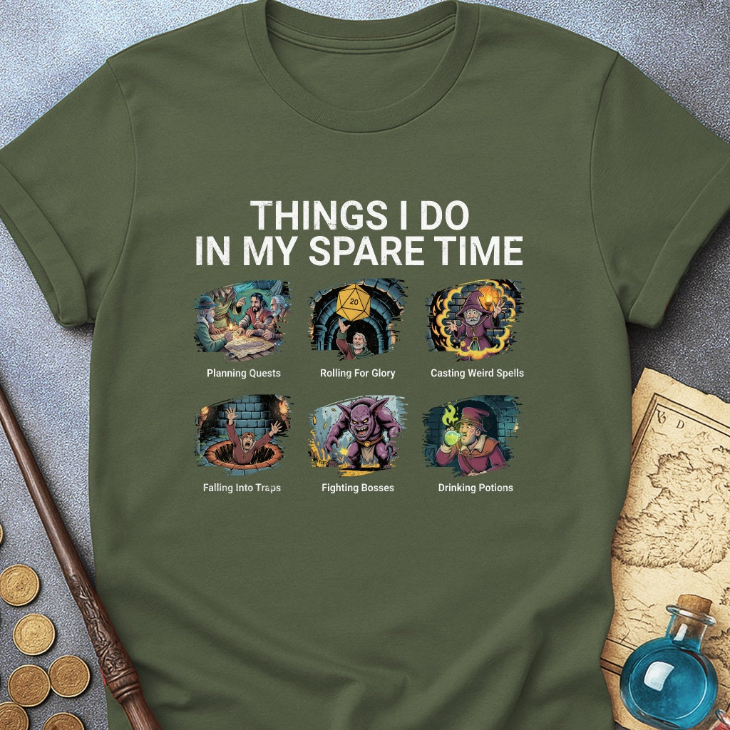 Things I Do In My Spare Time TRPG T-Shirt